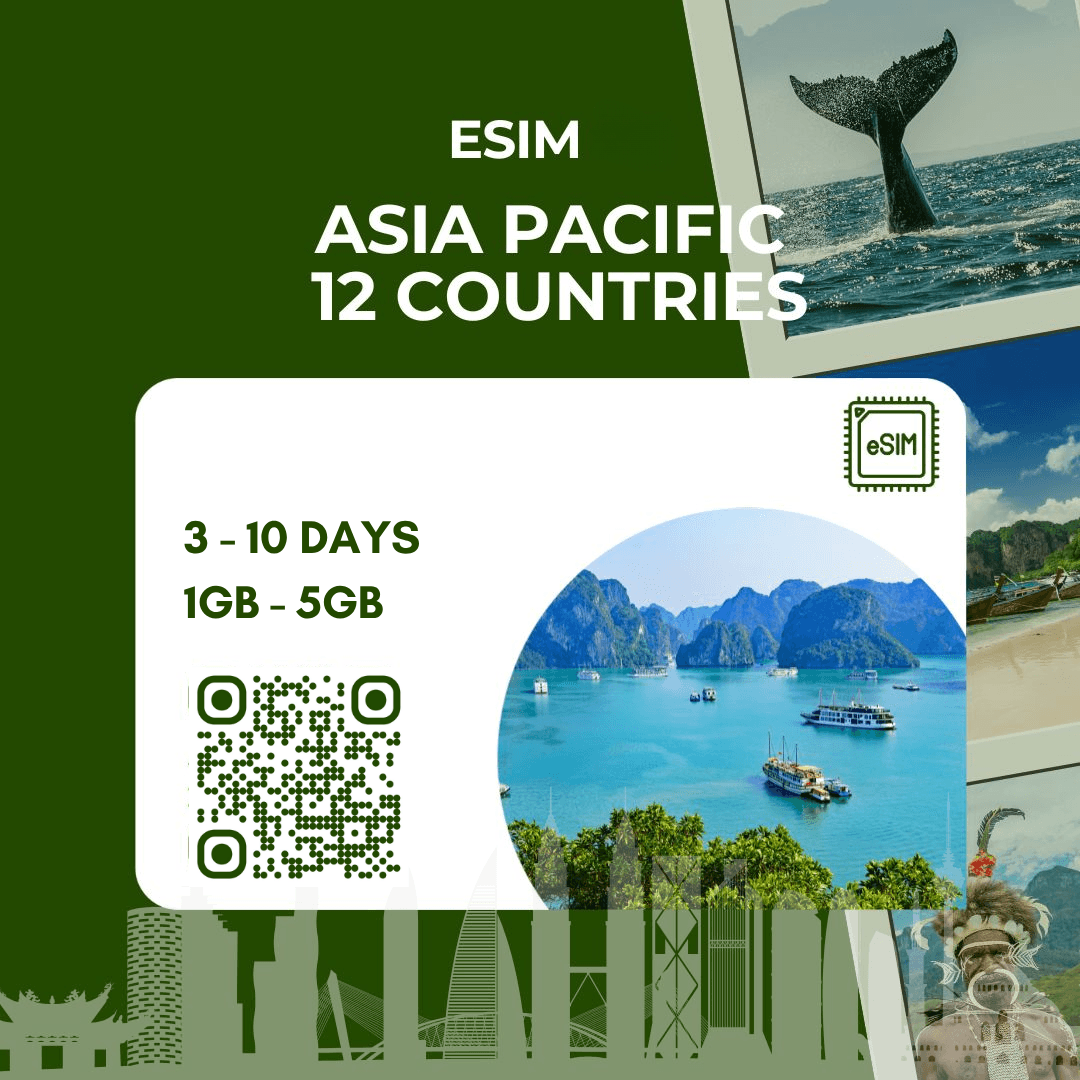 eSIM Châu Á Thái Bình Dương 12 Quốc Gia